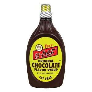 Foxs U Bet Chocolate Syrup 22 oz. Squeeze Bottle  Grocery 