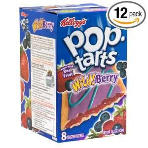 Pop Tarts, Wild Berry, 8 Count Boxes (Pack of 12)  