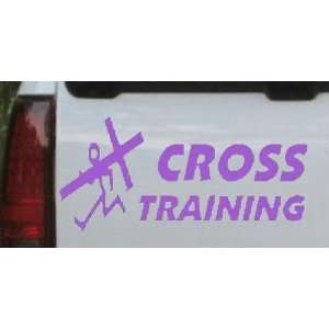 Purple 4in X 2in    Cross Training Christian Car Window Wall Laptop 