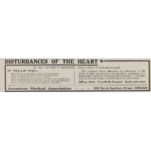  1926 Ad Disturbances of the Heart Oliver T Osborne Book 