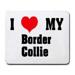  I Love/Heart Border Collie Mousepad