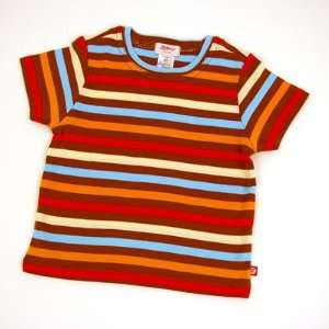  Zutano Toddler Basics  T shirt  Chocolate Stripe   Size 3T Baby
