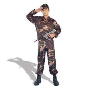   Army Soldier Teen Costume / Brown/Green   Size Teen 