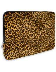 Leopard Animal Print Faux fur Carrying Case Sleeve for Apple MacBook 