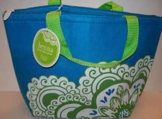   Thermal Tote, Insulated Lunch Bag, Cooler, Blue, Green, White Shoes