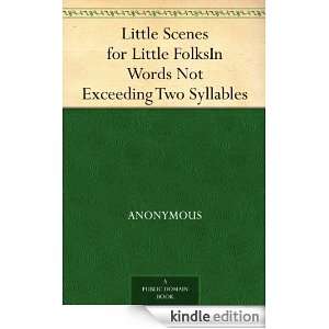   Words Not Exceeding Two Syllables Anonymous  Kindle Store