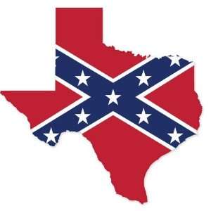  Texas Confederate Flag car bumper sticker window decal 4 
