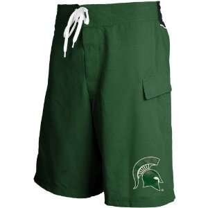  Michigan State Spartans Youth Green Team Logo Boardshorts 