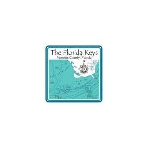  Florida Keys 4.25 Square Absorbent Coaster Kitchen 