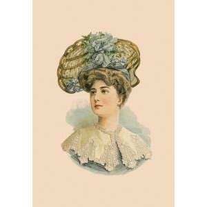  Paper poster printed on 20 x 30 stock. Wicker Flowered Hat 
