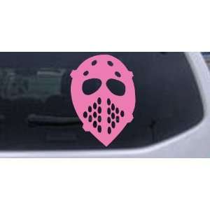 8in X 5.8in Pink    Hockey Mask Sports Car Window Wall Laptop Decal 