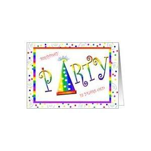  RAINBOW 13 YEARS OLD BIRTHDAY PARTY INVITATION Card Toys 