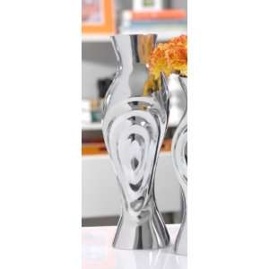 Westside Polished Aluminum Vase   Large (Silver) (15.25H x 4.75W x 4 