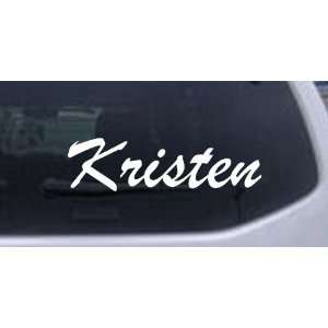  Kristen Car Window Wall Laptop Decal Sticker    White 24in 