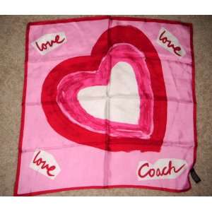  New Without Tag Coach Limited Edition Hot Pink Heart Print 