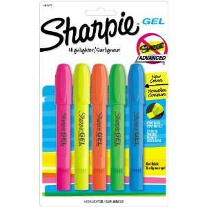  Sharpie Accent Gel Highlighters, 5 Colored Highlighters 