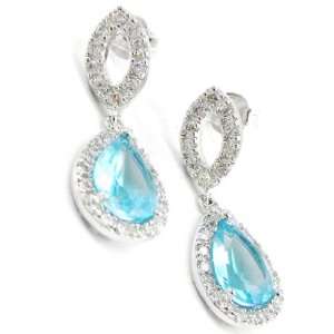  Boucles silver Celestina aquamarine. Jewelry