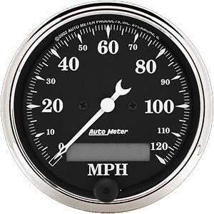 Auto Meter 1787 Old Tyme Black 3 1/8 120 mph Electric Programmable 