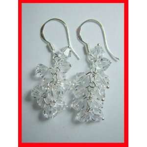   Bead Cluster Earrings Sterling Silver #1341 Arts, Crafts & Sewing
