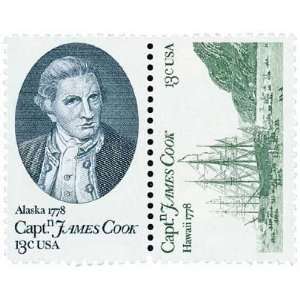  #1732 33   1978 13c Captain Cook U. S. Postage Stamp Plate 