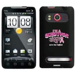  Save the Tatas   I Am a Survivor design on HTC Evo 4G Case 