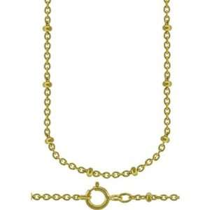  14kt Gold Filled Saturn Bead Chain in 18 Length, #8280 