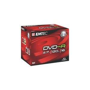  Emtec 16x Write Once DVD R   10 Pack