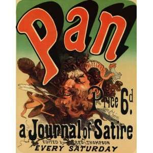  PAN A JOURNAL OF SATIRE VINTAGE POSTER CANVAS REPRO