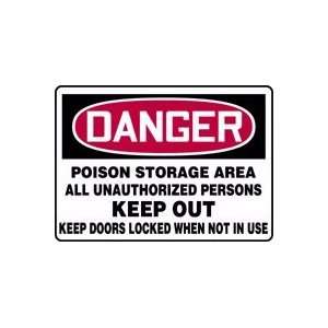  DANGER POISON STORAGE AREA ALL UNAUTHORIZED PERSONS KEEP 