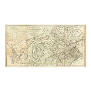    Thomas Jefferys   Map Of Pennsylvania, 1776 Giclee