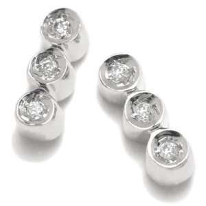  Tryo Ladies Earrings in White 18 karat Gold with Diamond 