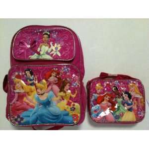  Disneys Princess Large Backpack + Lunch Bag SET   6PH 