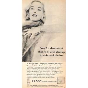  Tussy Cream Deodorant 1956 Original Advertisement 