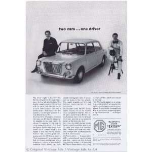 1959 MG Sports Sedan Two Cars One Driver Vintage Ad