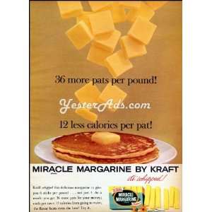  1960 Vintage Ad Kraft Foods Inc. Kraft Miracle Margarine 