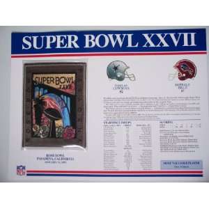  1992 Dallas Cowboys vs Buffalo Bills NFL Super Bowl 27 (XXVII) 1993 