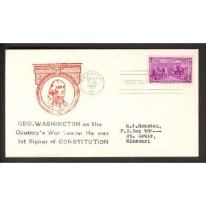  (106var)First Day Cover; 150th Anniversary; Constitution; Washington