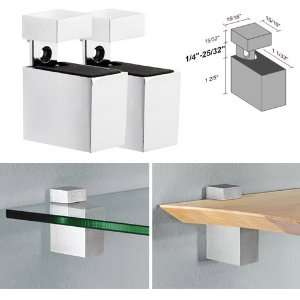  Dolle Cuadro Chrome Adjustable Shelf Brackets for up to 3 