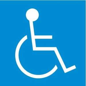 Handicapped (W/ Graphic), 7X7, Rigid Plastic  Industrial 
