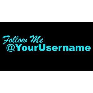  Follow Me Personalized Twitter Handle Sticker custom your 