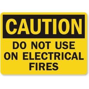  Caution Do Not Use On Electrical Fires Laminated Vinyl 