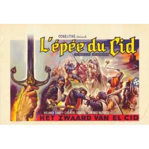  The Sword of El Cid (1963) 27 x 40 Movie Poster Belgian 