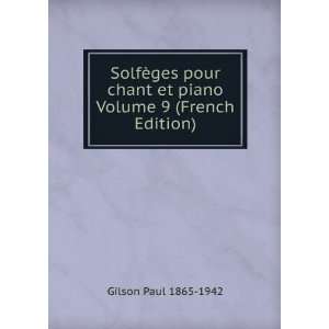  SolfÃ¨ges pour chant et piano Volume 9 (French Edition 