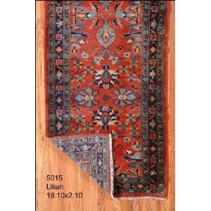  2x19 Hand Knotted Lilian Persian Rug   210x1910