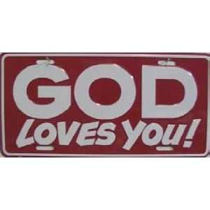  God Loves You License Plate Automotive