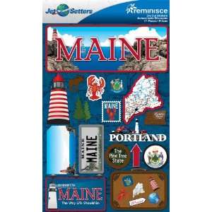  Reminisce Jet Setters 2 3 Dimensional Sticker, Maine Arts 