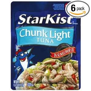 Starkist Chunk Light Tuna in Oil in Pouch, 6.4 Ounce (Pack of 6 
