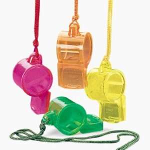  Transparent Whistles (1 dz) Toys & Games