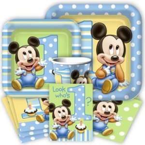  Baby Mickey Mouse 1st Birthday Party Pack Supplies for 16 