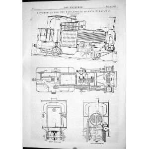 Engineering 1875 Locomotive Train Kalenberg Mountain Railway Smoke Box 